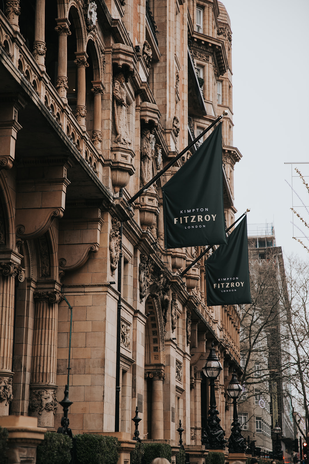 Kimpton Fitzroy London wedding venue exterior with grand historic facade in central London